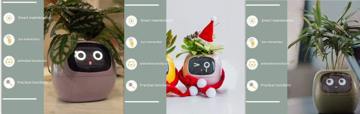 Planificateur Intelligent Amusement Inépuisable Plus de 49 Expressions Riches 7 Capteurs Intelligents et Puces AI Facilitent et Rendent Agréable la Culture des Plantes