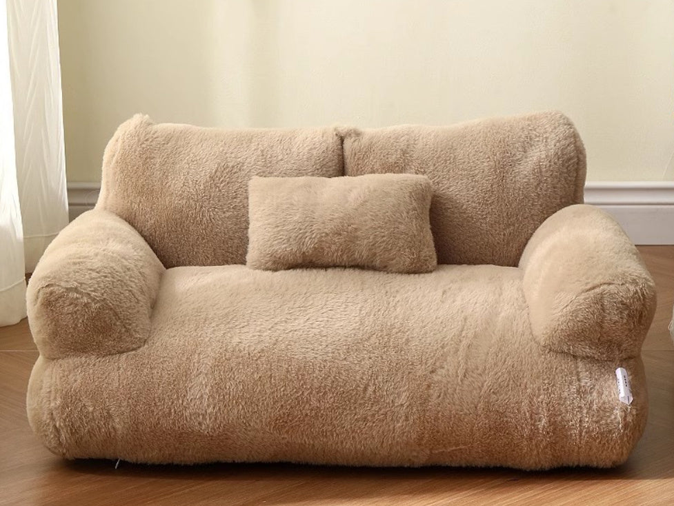 Lit de chat de luxe canapé nid d'hiver chaud pour petits et moyens chiens et chats, lit confortable en peluche pour chiots, fournitures pour animaux de compagnie.