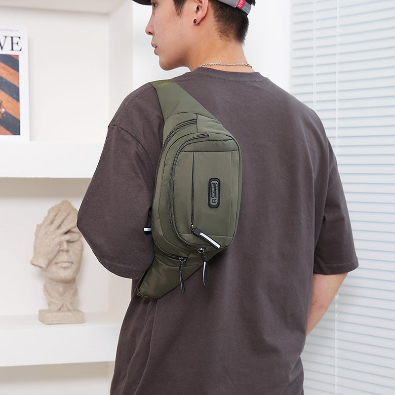 Sac à bandoulière multifonctionnel pour hommes, résistant à l'usure et étanche.