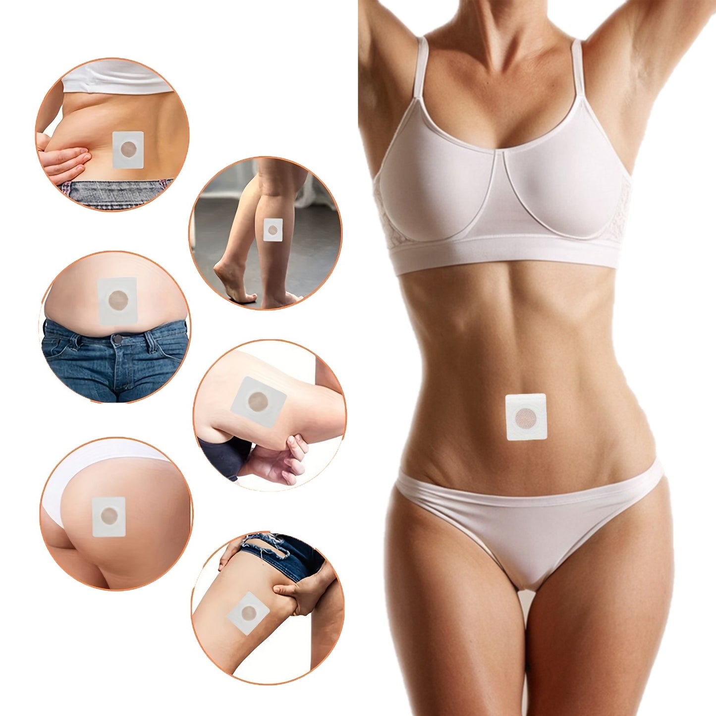Patch de ventre ombilical, patch amincissant, autocollant magnétique de détoxification de l'abdomen.