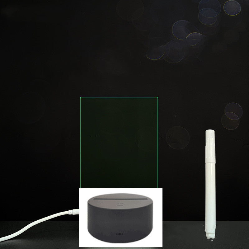 Tableau de message en acrylique 3D avec écriture à la main et lumière LED