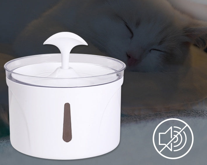 Distributeur d'eau pour animaux intelligent avec filtre circulaire automatique.