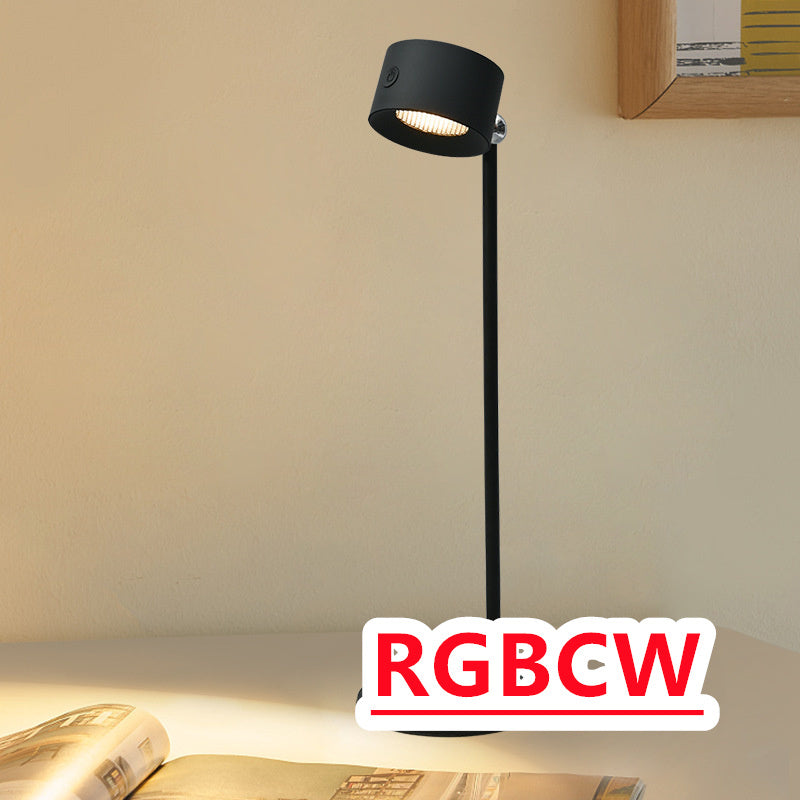 Lampe de table LED magnétique tactile rechargeable par USB, rotation à 360 degrés, sans fil, avec télécommande, lumière de bureau pour la maison, chambre à coucher, lampe de nuit murale.