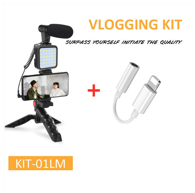 Compatible avec Apple, accessoires de caméra avec trépied de bureau et lumière.