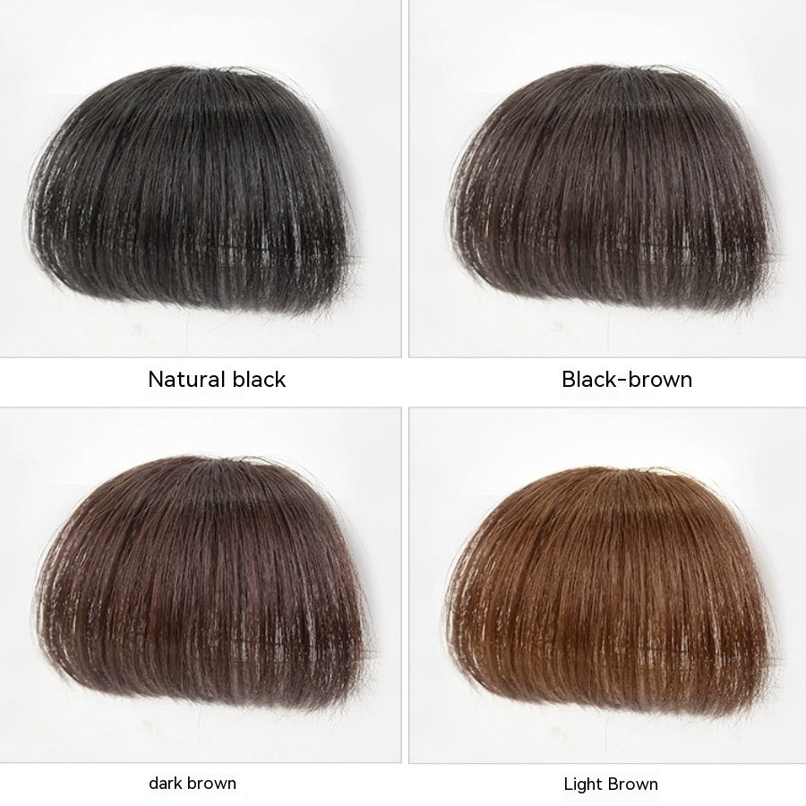 Ensemble de perruques à franges droites en cheveux artificiels naturels pour le front Ensemble de perruques invisibles sans couture