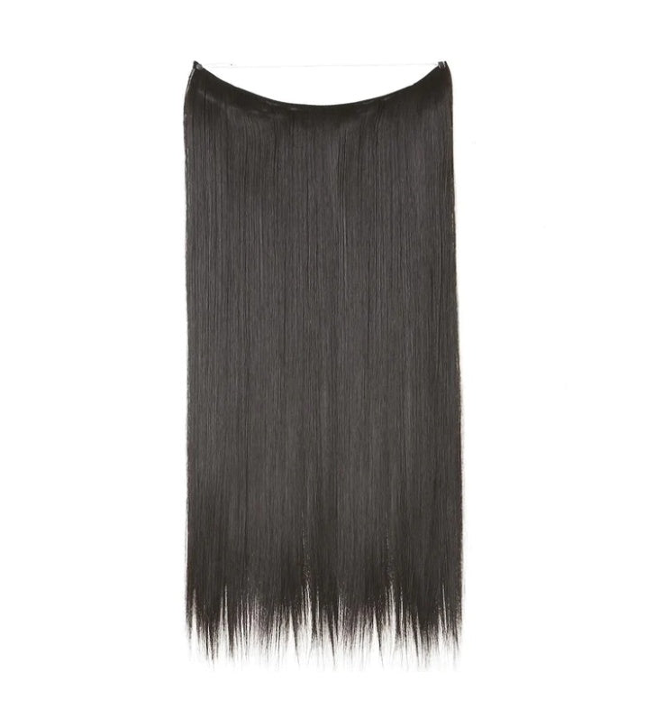 Extension de cheveux invisible lisse multicolore dégradée réglable en une seule pièce pour femme