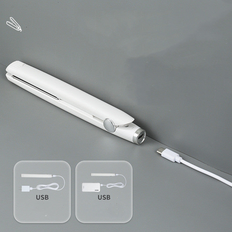 Fer à friser et lisseur de cheveux à interface USB, utilisation double.