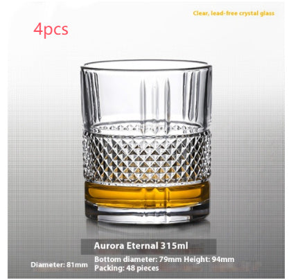 Verre à whisky en cristal, verre à bière, verre à whisky, verre à vin épais, coffret cadeau, vente en gros