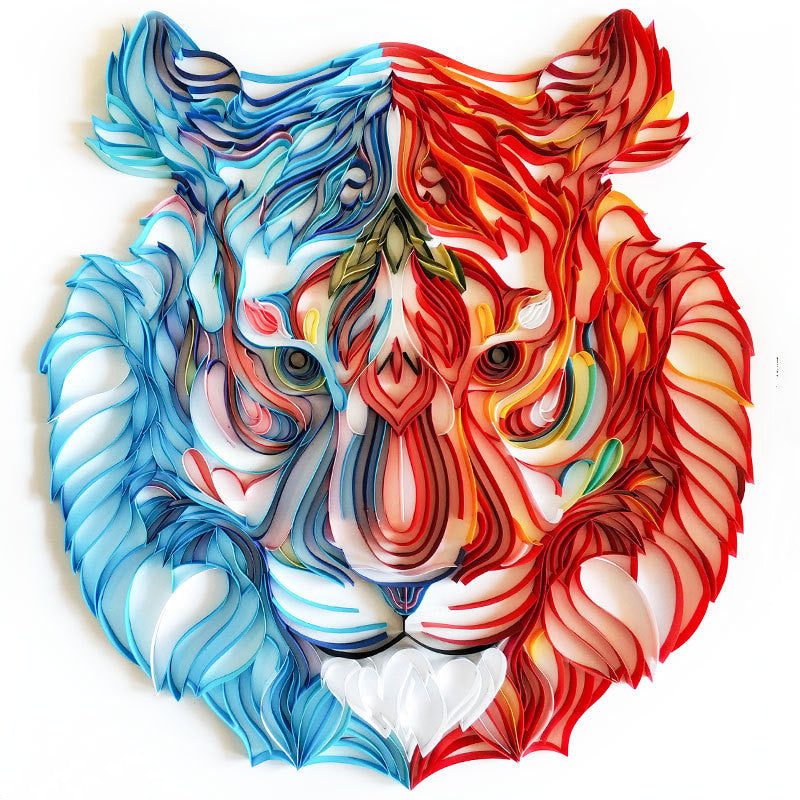 Paquet de matériel de peinture sur papier matelassé série de fentes illustration ensemble fait main