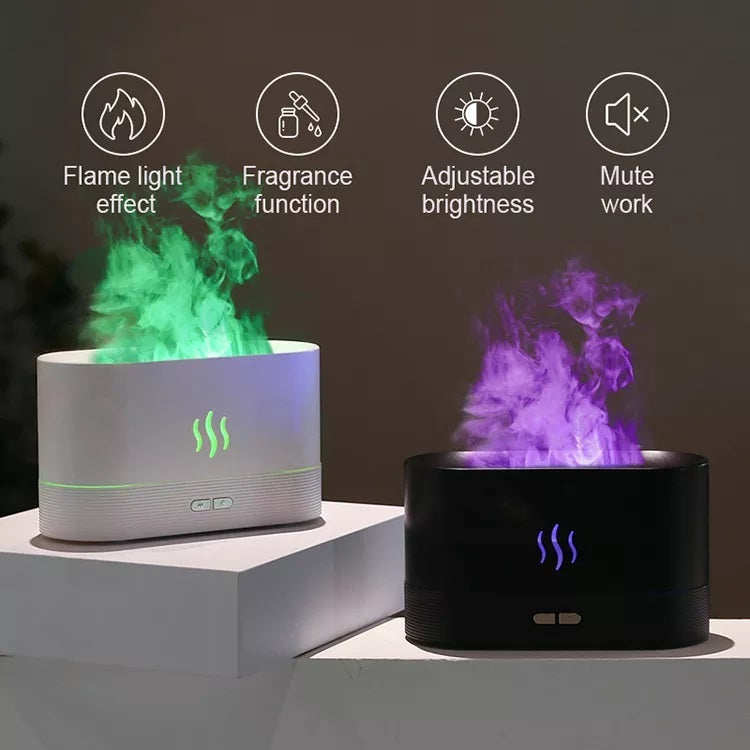 Humidificateur à ultrasons USB à flamme, meilleur vendeur de 2022, diffuseur d'arômes à LED RGB coloré.