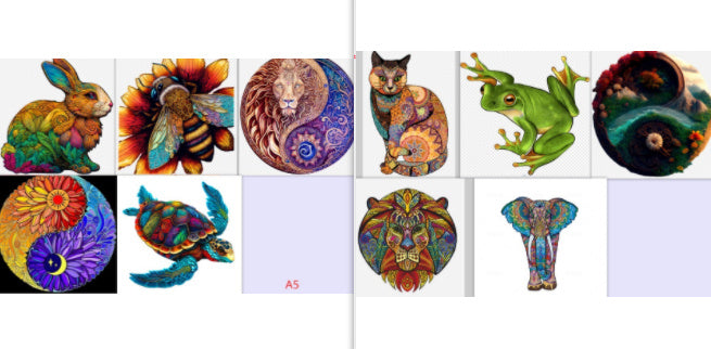 Puzzle animalier Craft Hub A3 A5 Format
