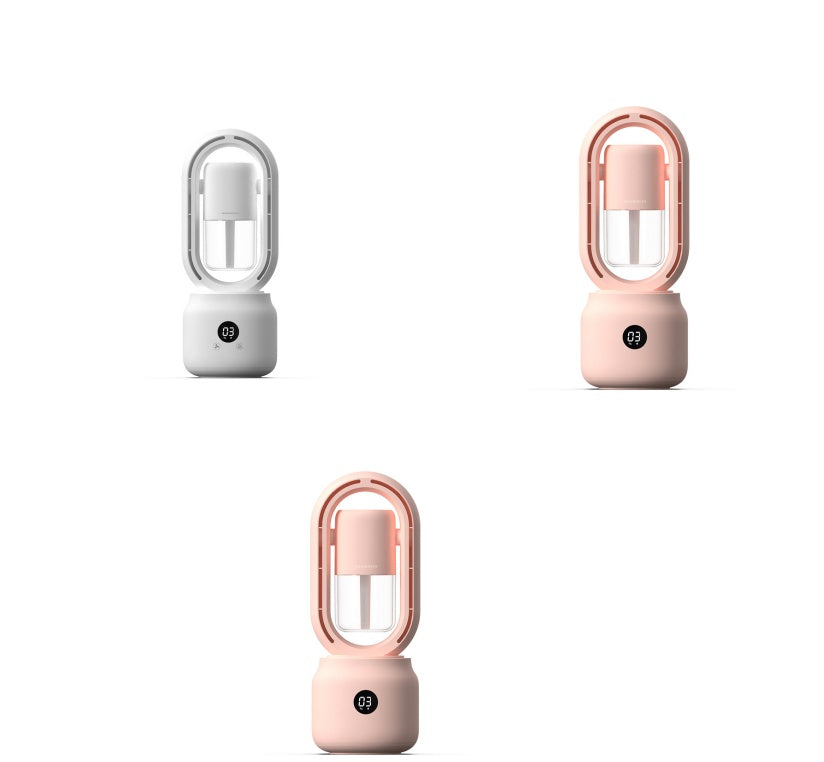 Ventilateur de table électrique à brume d'eau refroidie par l'été, humidificateur d'air portable sans pales, rechargeable par USB, ventilateur sans fil.