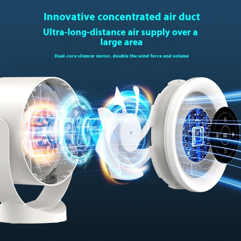 Lampe de ventilateur de circulation de chargement USB mini murale pour chambre à coucher et cuisine