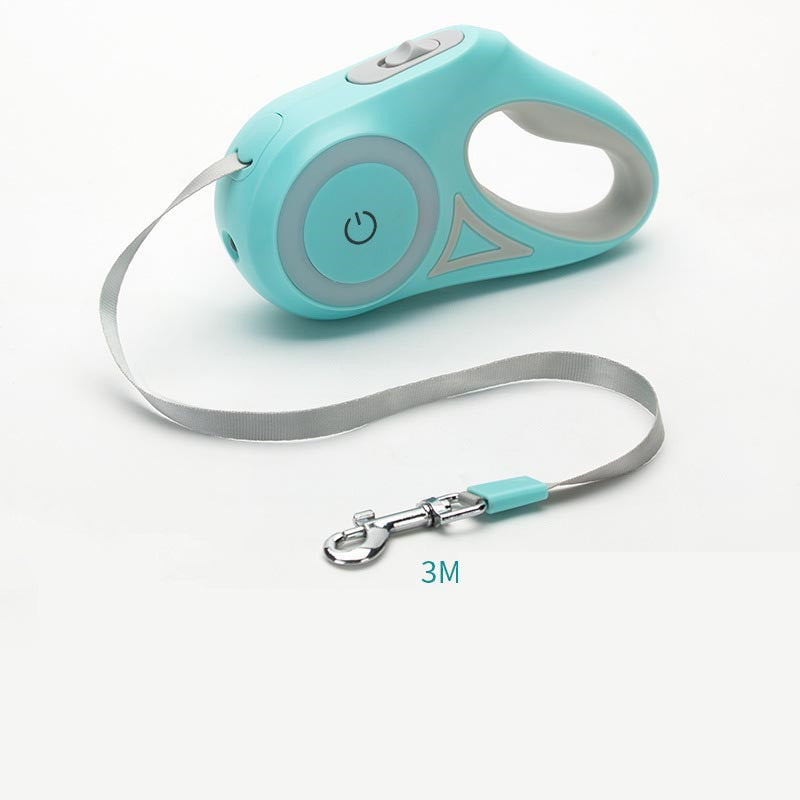 Laisse pour chien, laisse rétractable et collier pour chien, projecteur automatique, corde de traction pour animaux de compagnie, pour petits et moyens chiens, produit pour animaux de compagnie.
