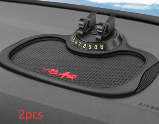 Tapis de téléphone pour voiture antidérapant pour carte de numéro de stationnement 4-en-1, support de téléphone auto, tapis adhésif antidérapant, support de téléphone de tableau de bord.