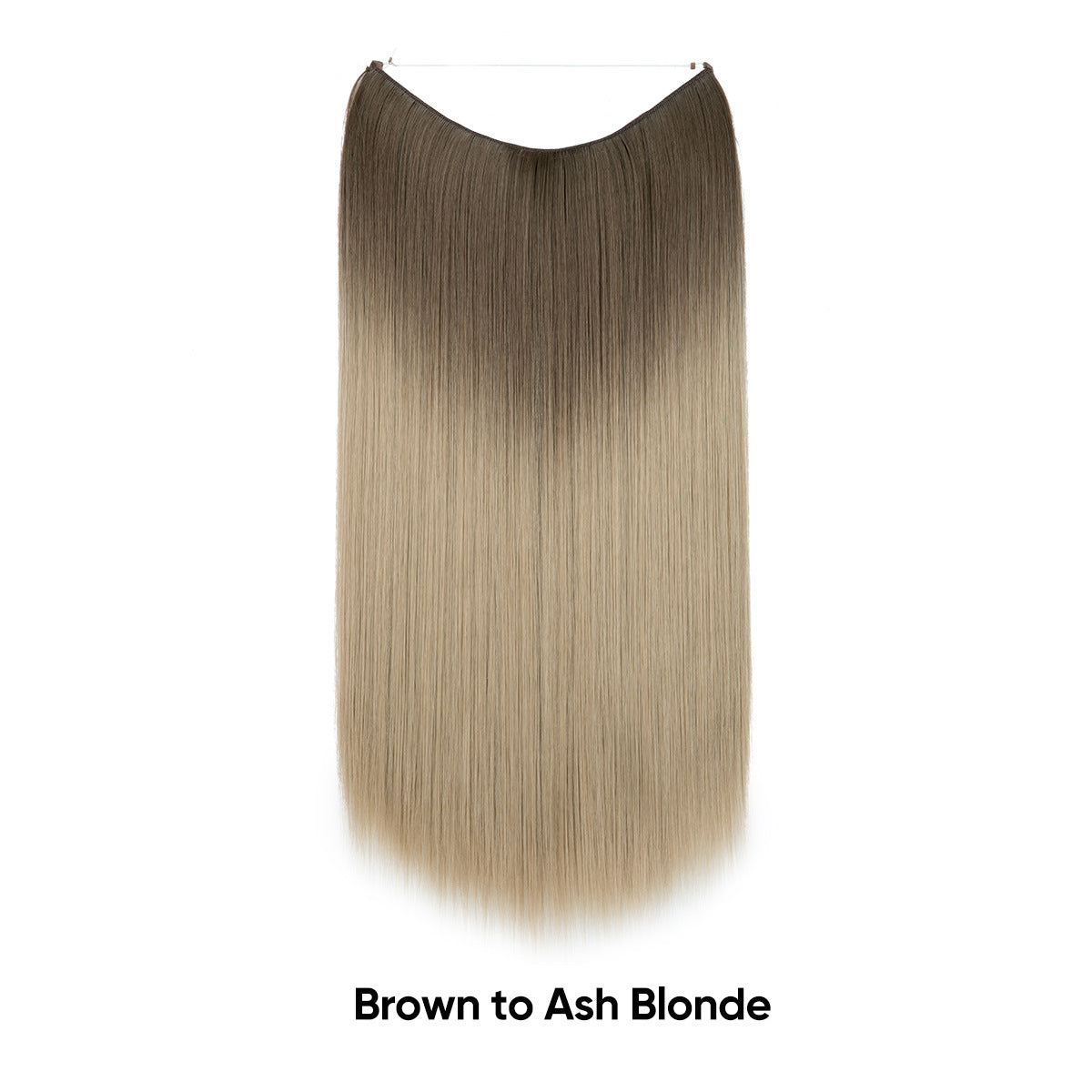 Extension de cheveux invisible lisse multicolore dégradée réglable en une seule pièce pour femme