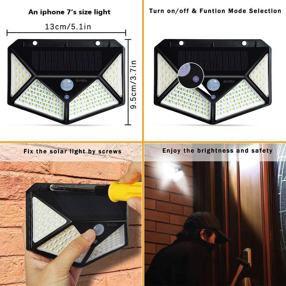Applique murale solaire 100 LED