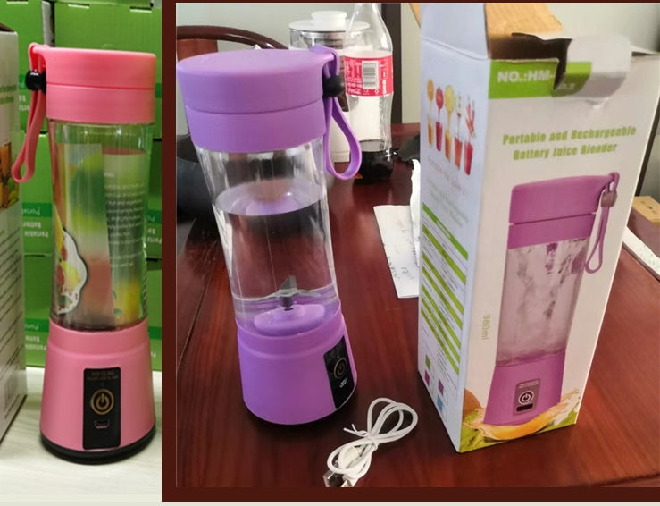 Mixeur portable avec recharge USB, mélangeur de jus de fruits de cuisine mini, extracteur de jus électrique mini portable simple pour la maison.