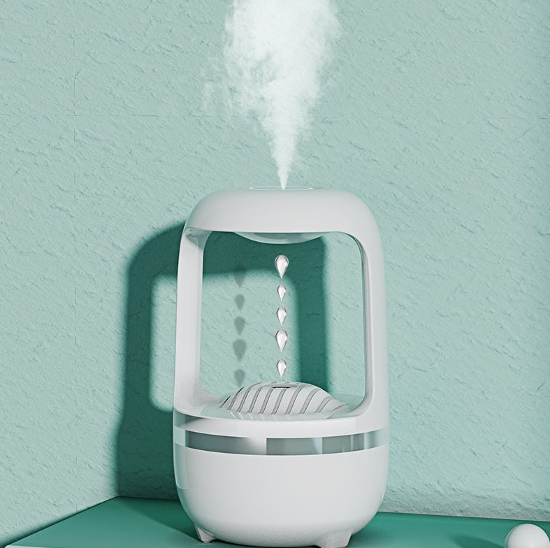 Humidificateur anti-gravité à goutte d'eau, machine d'aromathérapie à retour arrière, grande capacité, silencieuse, brouillard épais, pulvérisateur domestique pour bureau et chambre.
