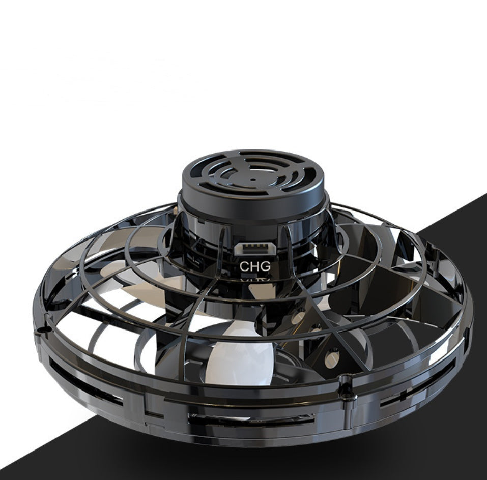 Mini gyroscope interactif de décompression jouet drone LED type UFO hélicoptère volant jouet pour enfants