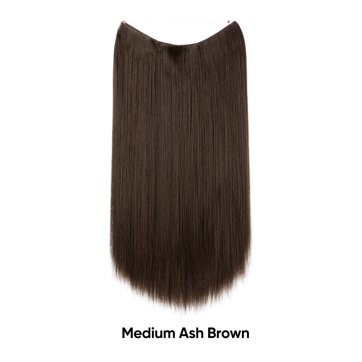 Extension de cheveux invisible lisse multicolore dégradée réglable en une seule pièce pour femme
