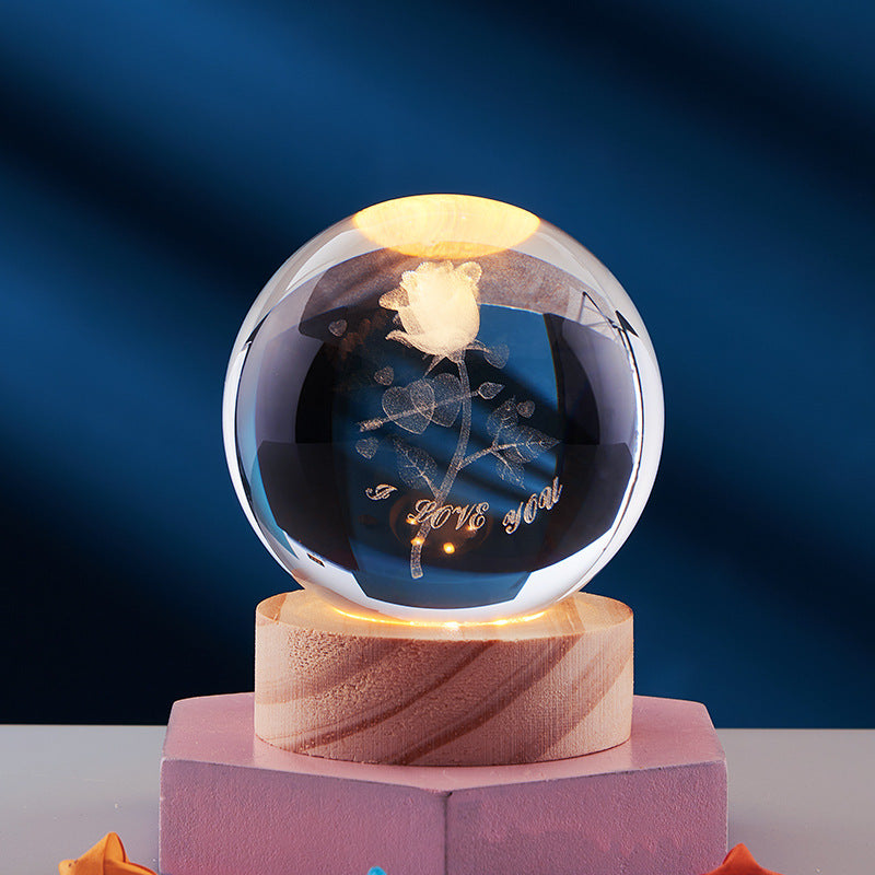 Lampe de nuit en forme de système solaire sculpté en 3D, lumineuse, idéale pour la chambre à coucher, cadeau de festival et pour les enfants.