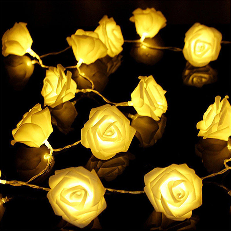 Lampe à piles romantique à fleurs pour mariage, Saint-Valentin