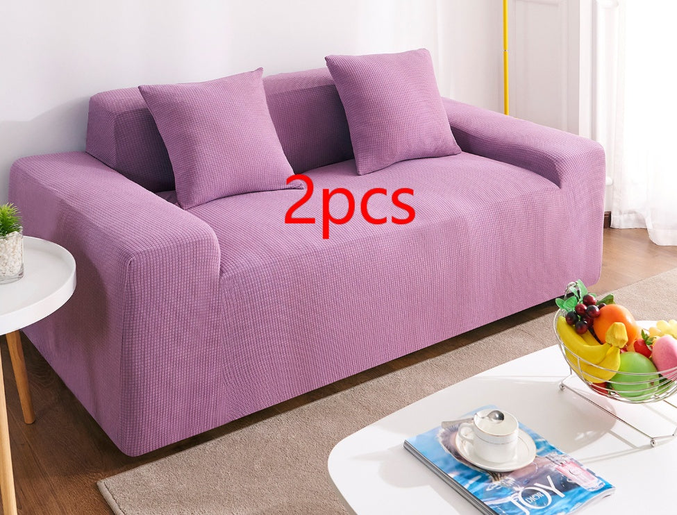 Housse de canapé en polaire imperméable de couleur unie pour salon 1 2 3 4 places