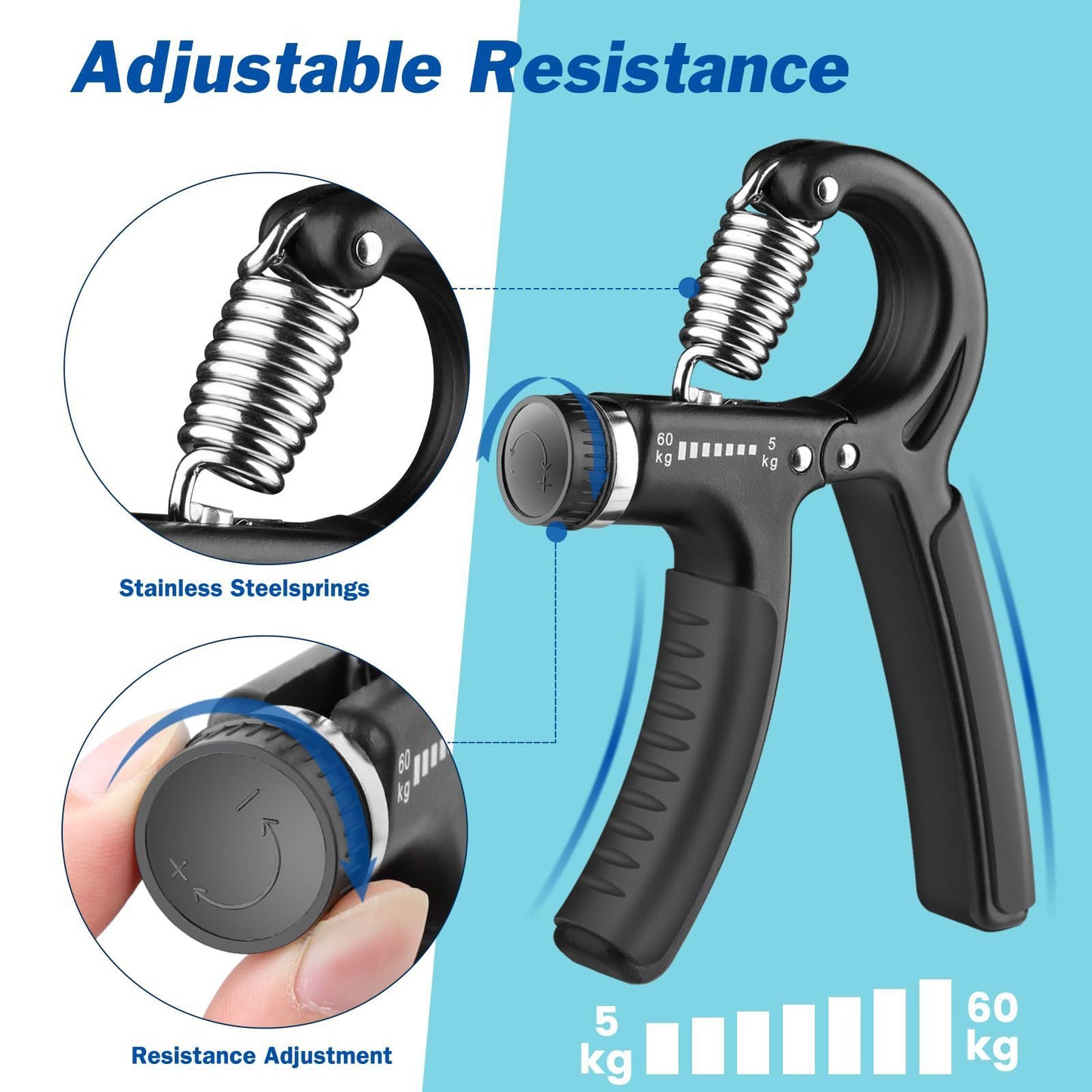 Développeur de muscles de la main réglable pour hommes, professionnel