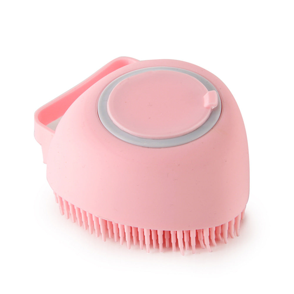 Gants de bain en silicone pour chien avec brosse de massage, outil de nettoyage pour animaux de compagnie, brosse à peigne pour chien, peut verser du shampooing, fournitures de toilettage pour chien.