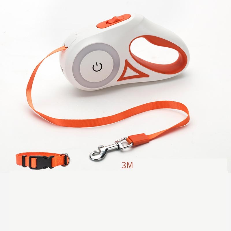 Laisse pour chien, laisse rétractable et collier pour chien, projecteur automatique, corde de traction pour animaux de compagnie, pour petits et moyens chiens, produit pour animaux de compagnie.