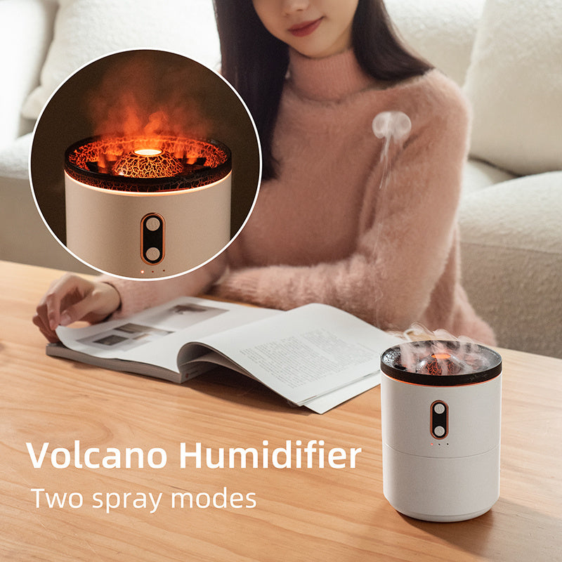 Diffuseur d'huile essentielle à arôme de flamme volcanique, humidificateur d'air portable USB en forme de méduse, lampe de nuit, humidificateur de parfum.