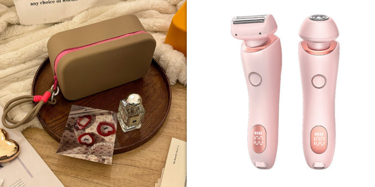 Épilateur 2 en 1, tondeuse rechargeable USB pour femmes, rasoir pour le corps, le visage, les jambes, les aisselles, le bikini, les mains et le pubis.