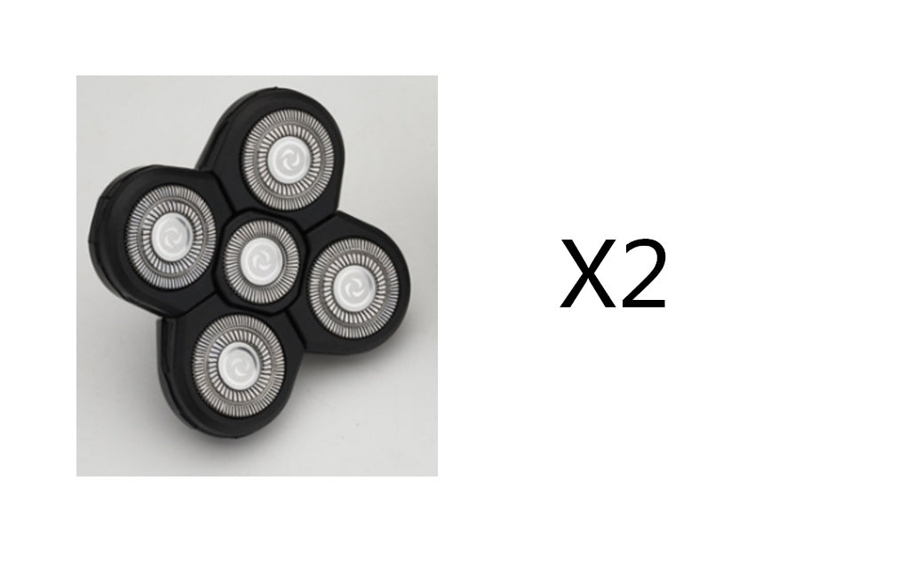 Rasoir électrique multifonction 5 en 1 avec 5 lames pour hommes, tondeuse rechargeable pour tête rasée, barbe et poils de nez.