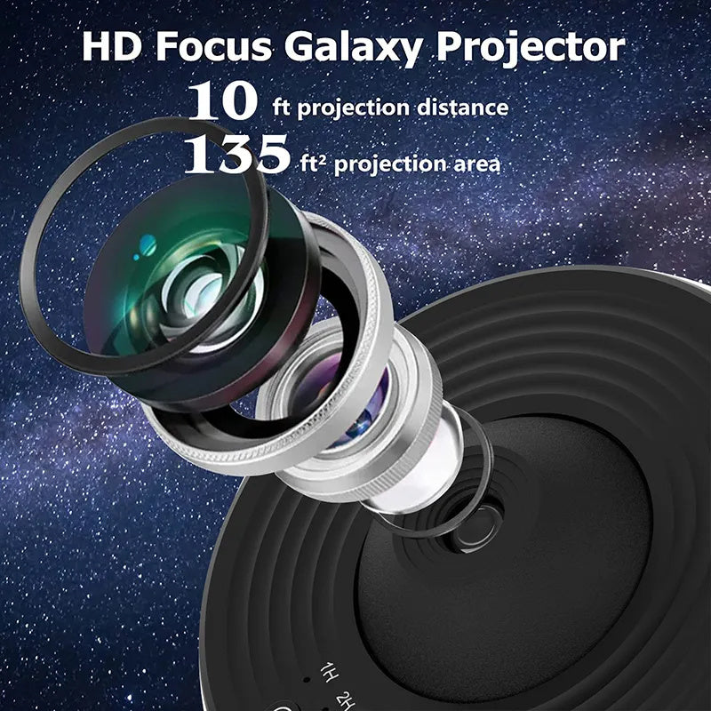 Projecteur de lumière nocturne Galaxy, projecteur de ciel étoilé, lampe de planétarium à rotation 360 pour la chambre des enfants, cadeau de la Saint-Valentin, décoration de mariage.