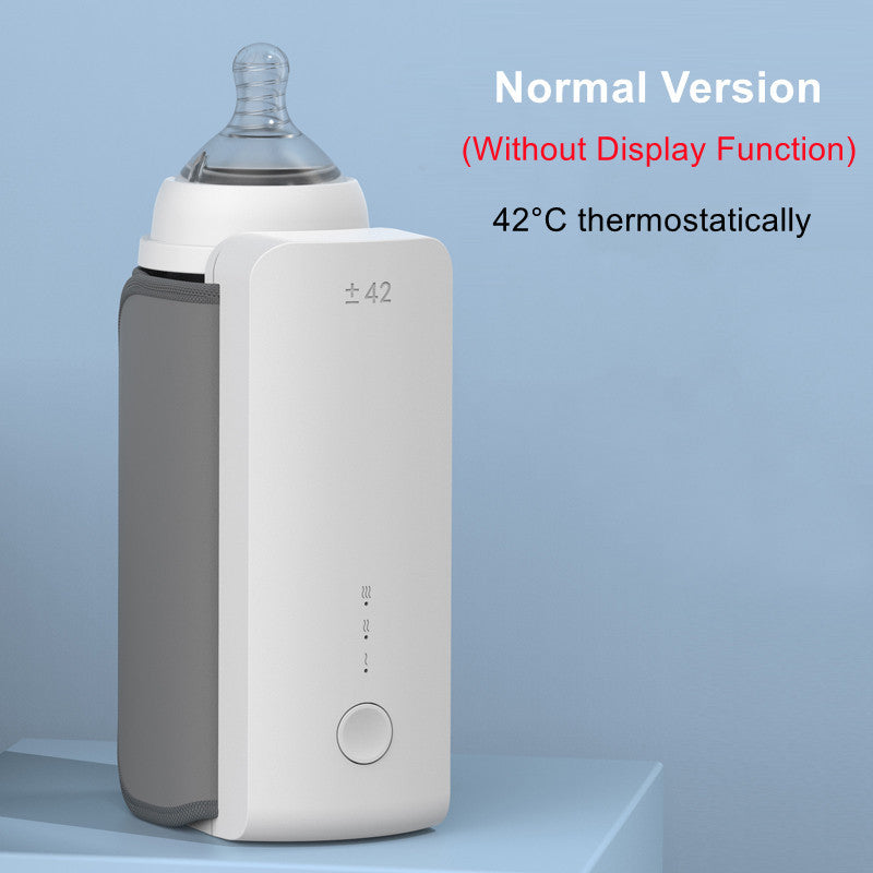 Chauffe-biberon portable sans fil rechargeable avec sac de chargement et de chauffage USB Chauffe-lait portable à température constante Manchon isolant universel pour biberon