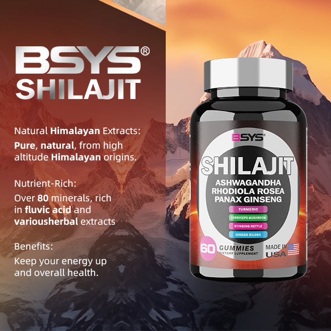Bonbons gélifiés Shilajit 8 en 1, lot de 60