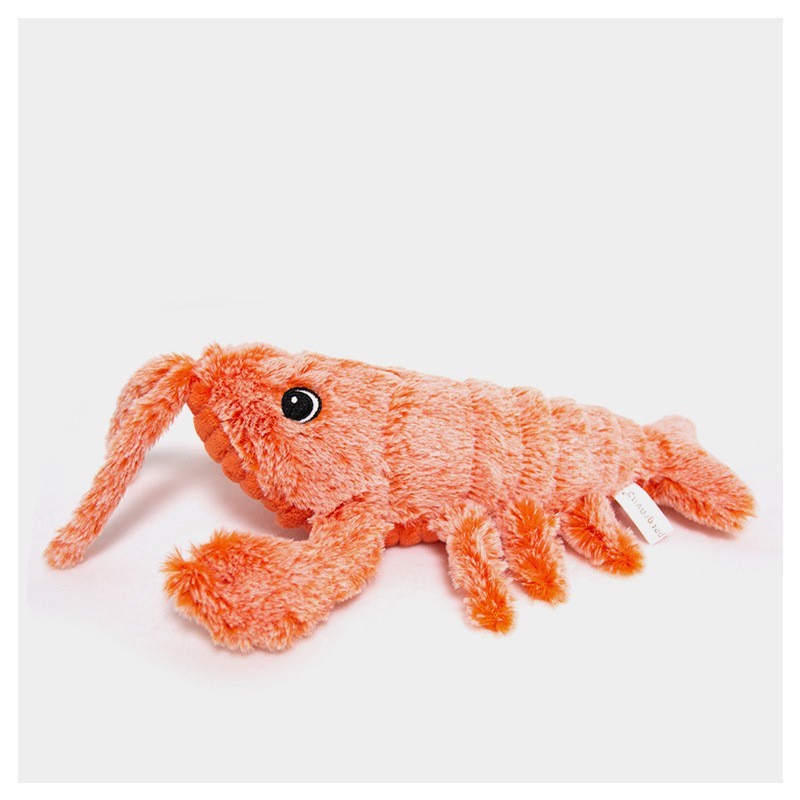 Jouets pour animaux de compagnie, crevette sautante électrique, chargement USB, simulation de homard, jouet en peluche amusant pour chats.