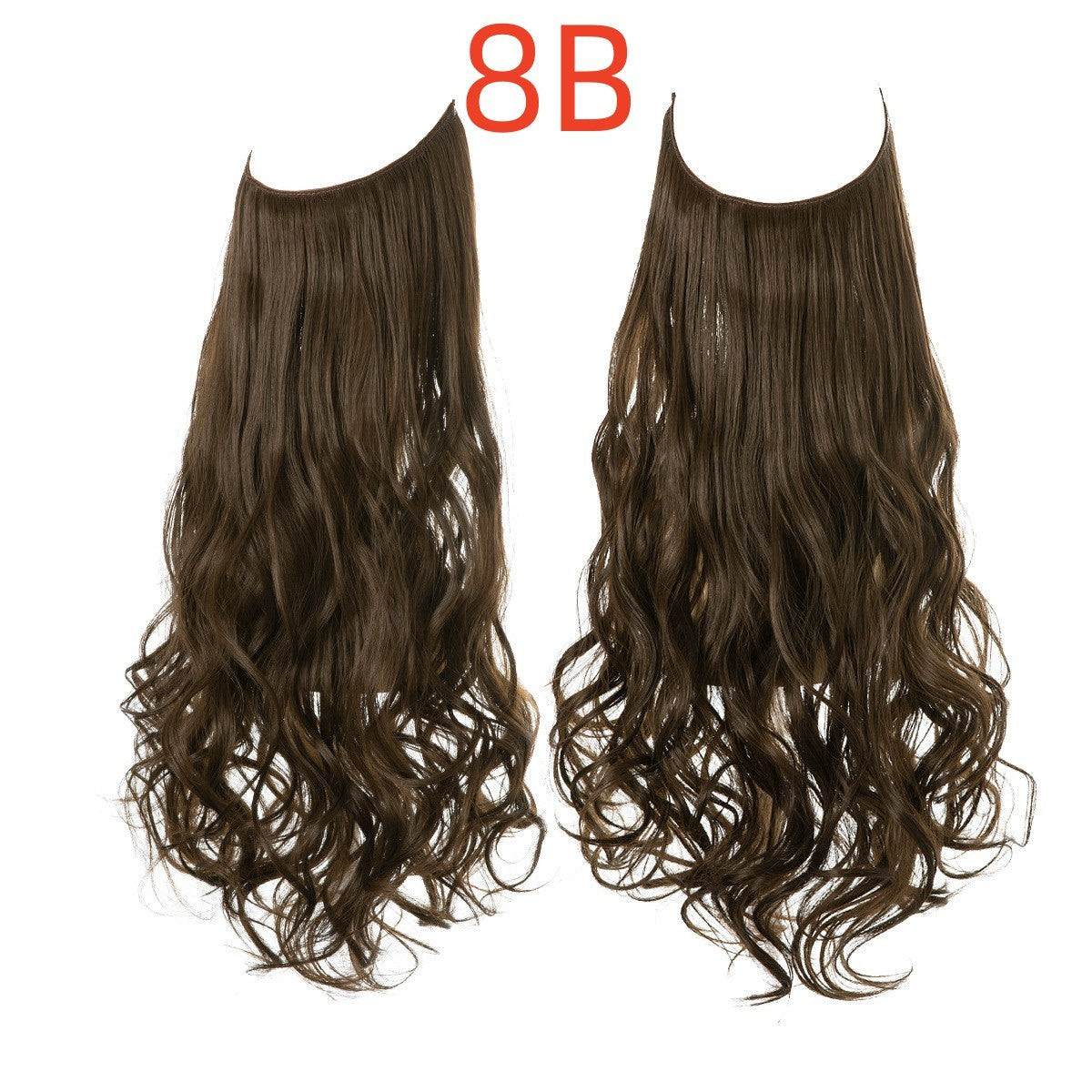 Perruque femme poisson ligne type cheveux longs bouclés fibre chimique extension pièce mat haute température soie poisson fil de soie perruque pièce