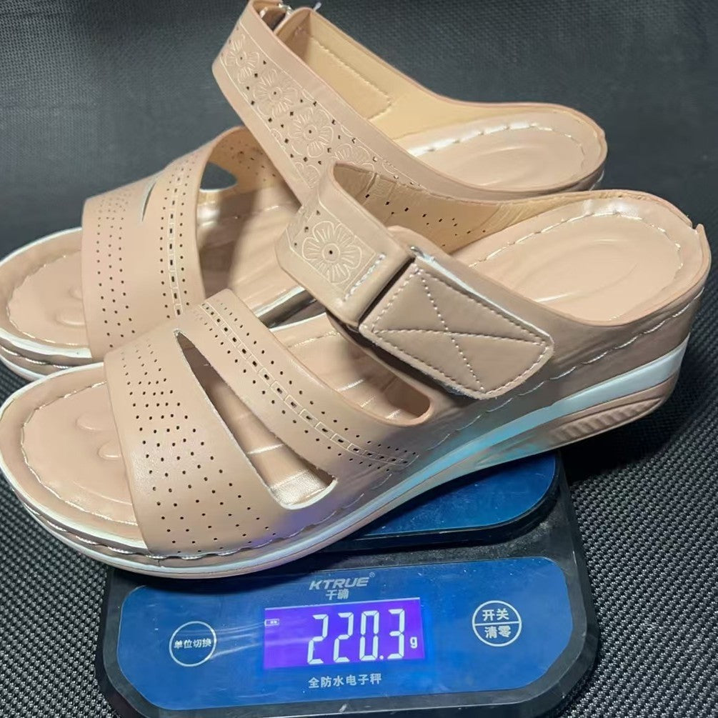 Chaussons à talons compensés pour femmes grande taille