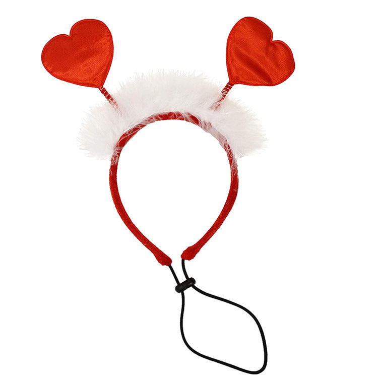 Décoration pour la Saint-Valentin 2025 pour animaux de compagnie, bandeau de cheveux Scar pour la Saint-Valentin, décoration de fête pour chiens, accessoire pour chiens, produits pour animaux de compagnie.