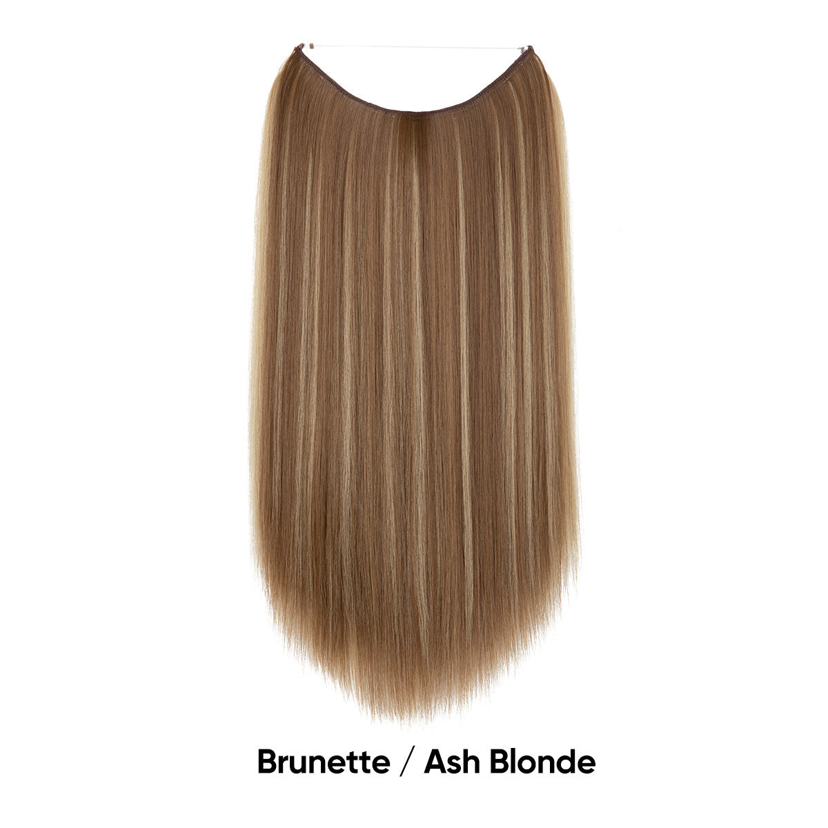 Extension de cheveux invisible lisse multicolore dégradée réglable en une seule pièce pour femme