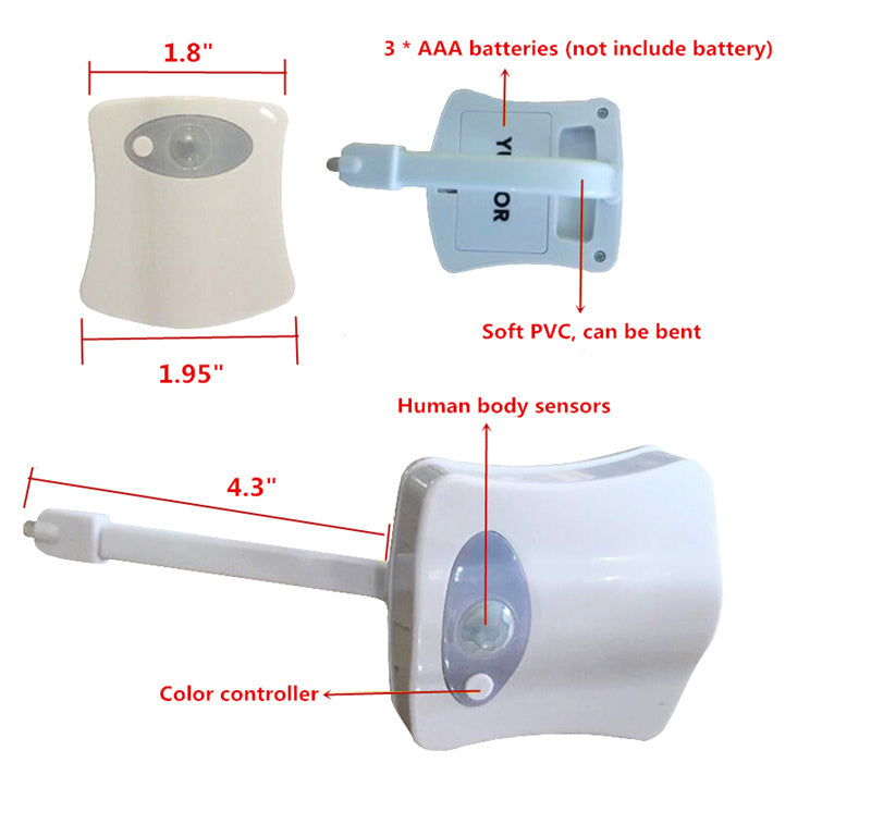 Lumière nocturne LED d'induction pour toilettes