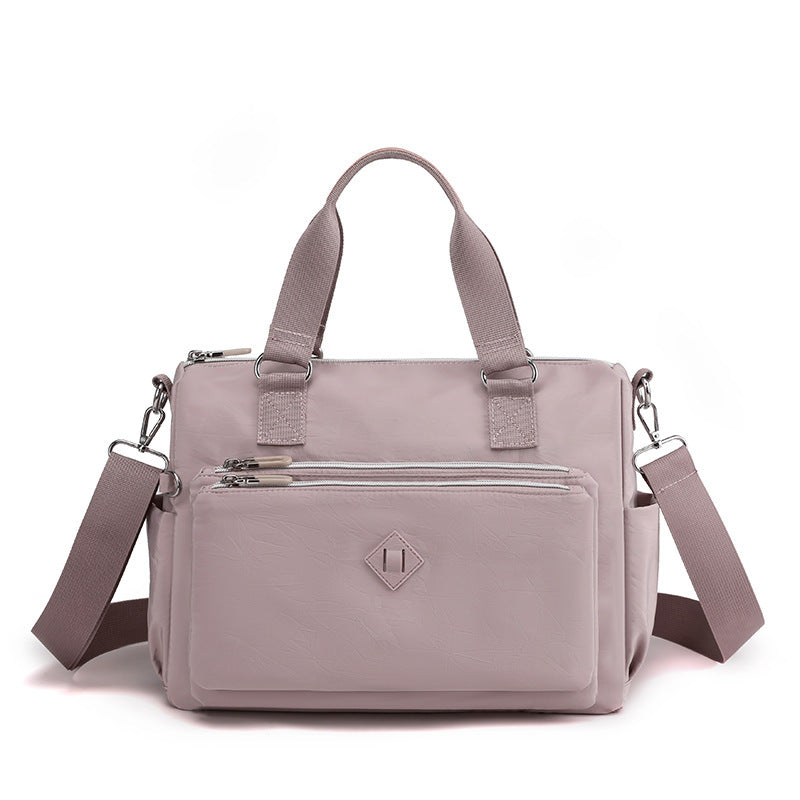 Sac à bandoulière tendance à une épaule en nylon imperméable multicouche pour femmes