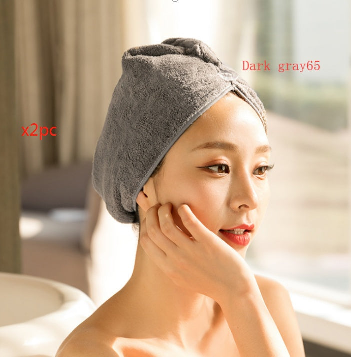 Bonnet de sèche-cheveux pour femme, serviette absorbante pour cheveux secs