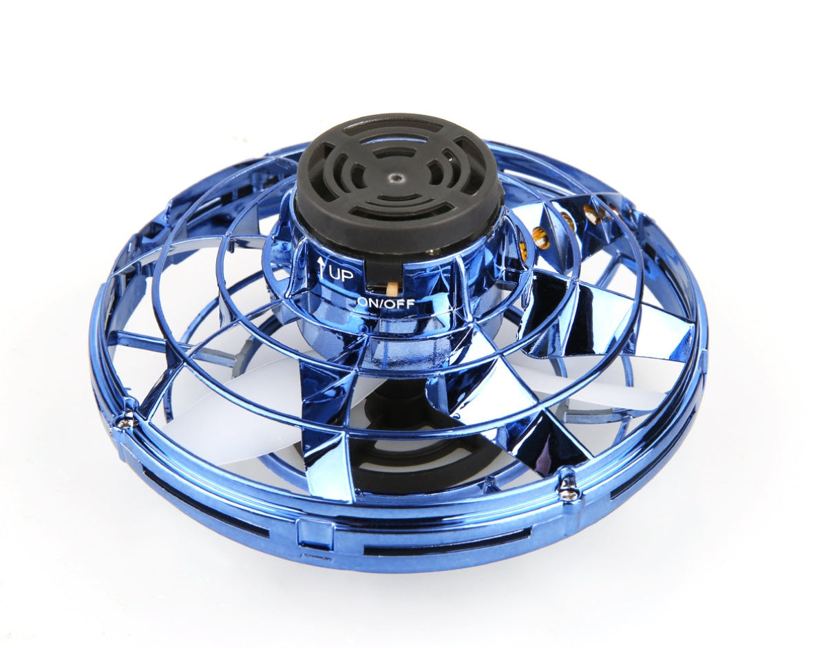 Mini gyroscope interactif de décompression jouet drone LED type UFO hélicoptère volant jouet pour enfants