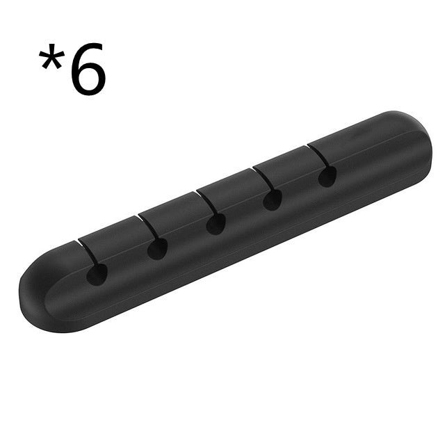 Organisateur de câbles de bureau en silicone avec enrouleur USB, clips multifonctions, protecteur de câbles pour écouteurs filaires.