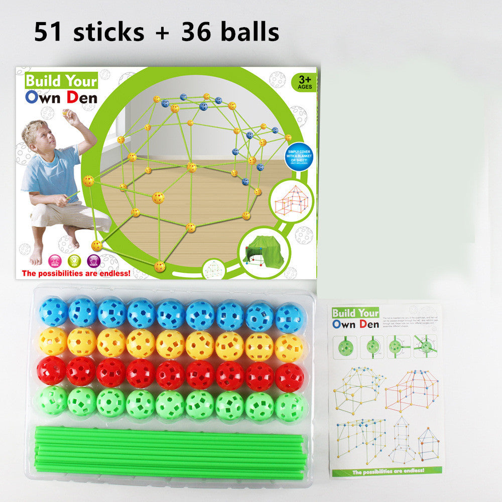 Kit de construction de tente en perles DIY pour enfants, blocs de construction de tente, tente de combat.