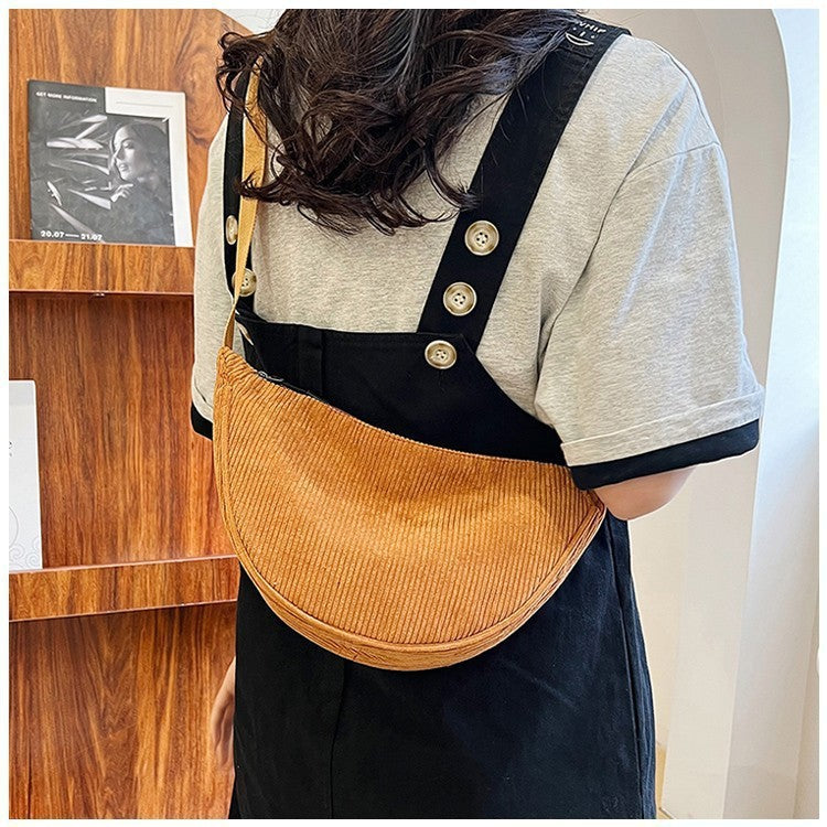 Sac à dos dumpling croisé de grande capacité automnal