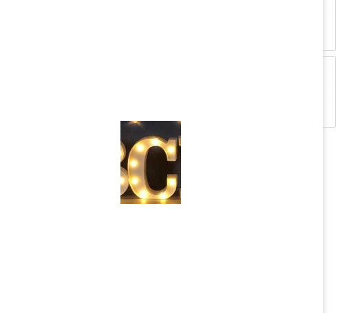 Veilleuse LED lumineuse avec lettres et chiffres de l'alphabet anglais, lampe à piles, décoration romantique pour mariage, fête de Noël